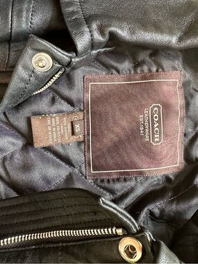 Coach Black Leather Blazer Jacket